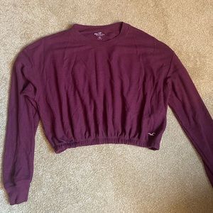 Hollister ribbed cropped long sleeve